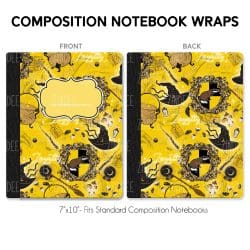 Team Badger – Composition Notebook Wrap (Classic) | Vinyl Notebook Cover