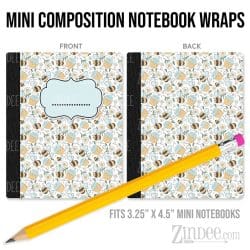 Beekeeper – Mini Composition Notebook Wrap (3.25" x 4.5") | Vinyl Notebook Cover