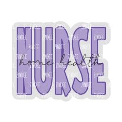 Nurse Script- Home Health- – Acrylic Badge Reel Blank (2") No Hole | Optional Sticker or UV DTF