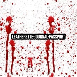 Blood Spatter - Journal- PASSPORT Size (Faux Leather)