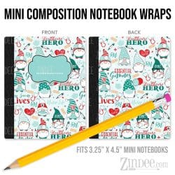 Gnome Sweet Medical – Mini Composition Notebook Wrap (3.25" x 4.5") | Vinyl Notebook Cover