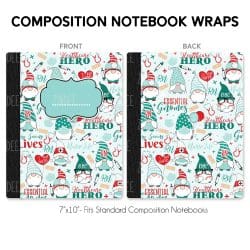 Gnome Sweet Medical – Composition Notebook Wrap (Classic) | Vinyl Notebook Cover