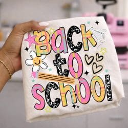Back To School Pink DTF Transfer