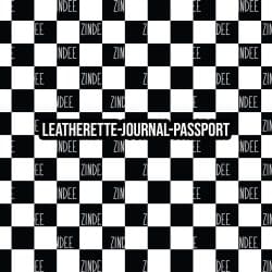 Checker Black and White - Journal- PASSPORT Size (Faux Leather)