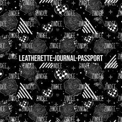 Checker Hearts and Roses - Journal- PASSPORT Size (Faux Leather)