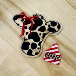 Cow with Ear Tag PRINTED acrylic 4 inch