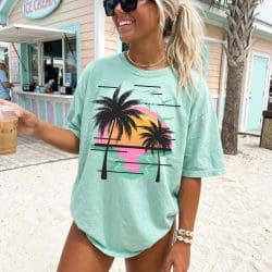 Palm Tree Sunset DTF Transfer