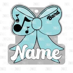 Band Bow Hair Tie Holder- Ponytail | Also Available as Sticker or UV DTF
