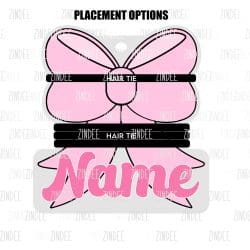 Alternative view of Swim Bow Hair Tie Holder- Ponytail | Also Available as Sticker or UV DTF