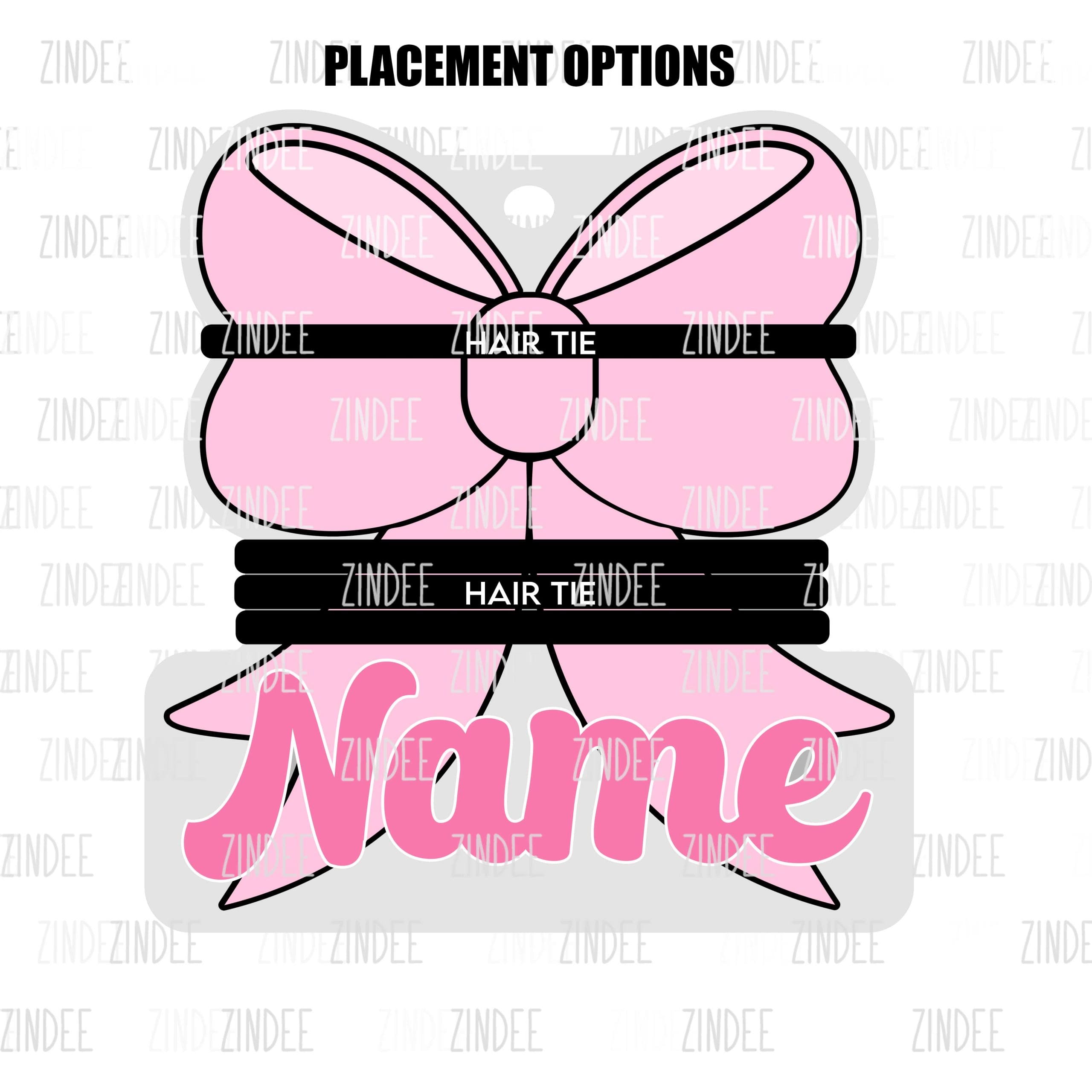 Swim Bow Hair Tie Holder- Ponytail | Also Available as Sticker or UV DTF - Image 2