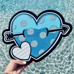 Alternative view of Heart Arrow- Glass Rhinestone Art Box