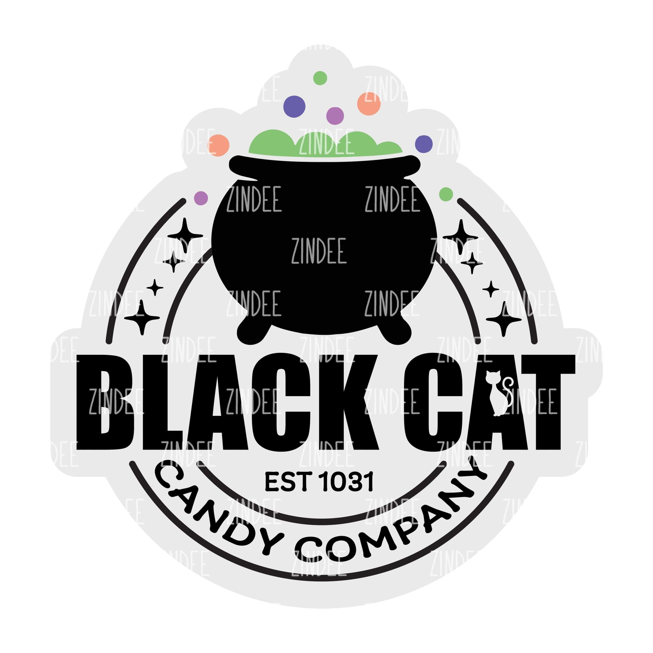 Black Cat Candy Co- Badge Reel Blank (2") NO HOLE | Also Available as Sticker or UV DTF
