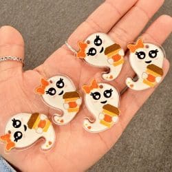 Ghost Coffee Charms - 1.5 inch (10 pack) - Image 2