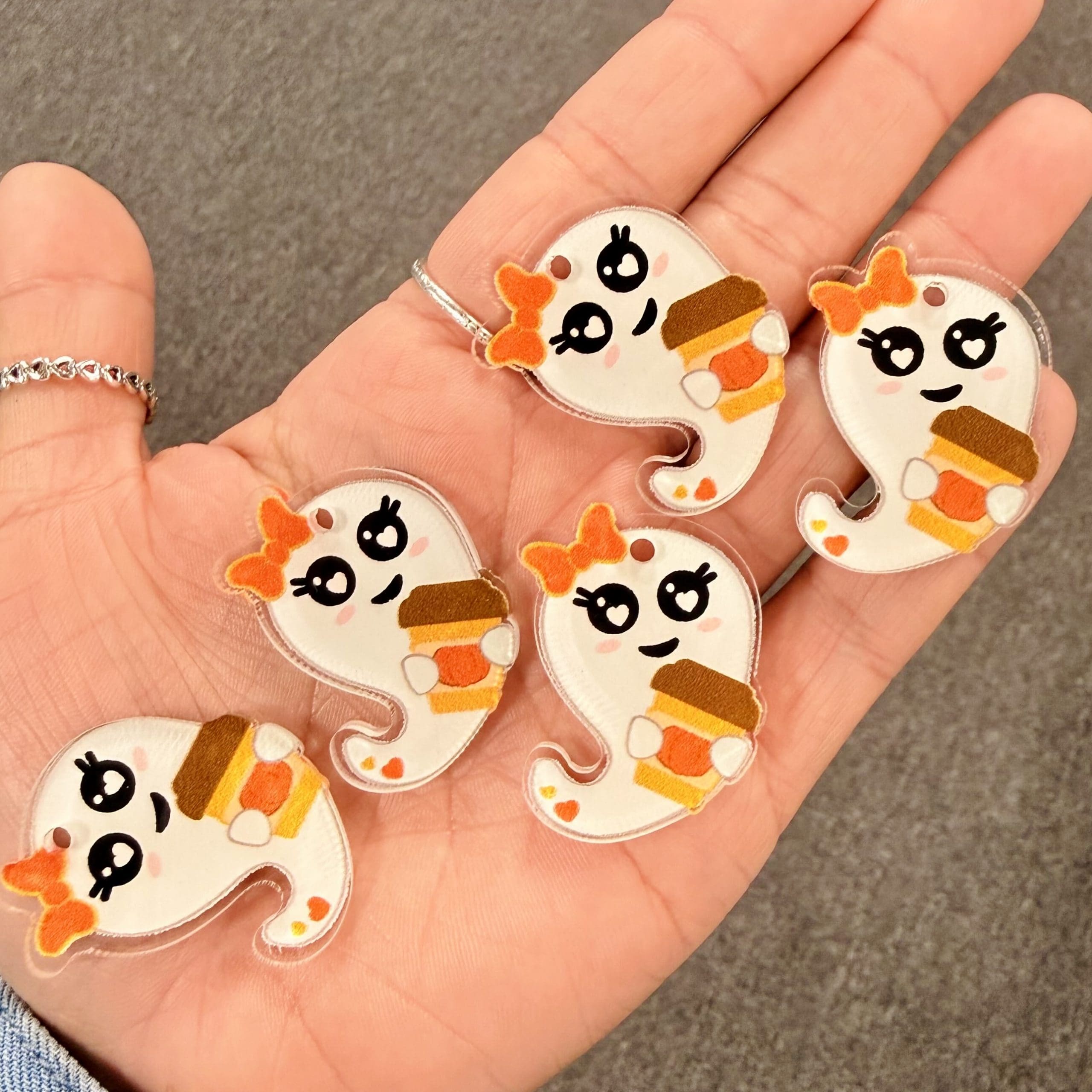 Ghost Coffee Charms - 1.5 inch (10 pack) - Image 2