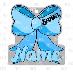 Swim Bow Hair Tie Holder- Ponytail | Also Available as Sticker or UV DTF